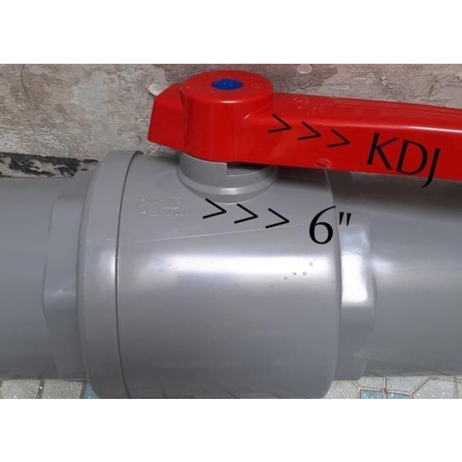 Ballvalve 6" / Ball Valve Pvc 6 Inch / Stop Kran Pvc Kdj 6 Dim Taiwan