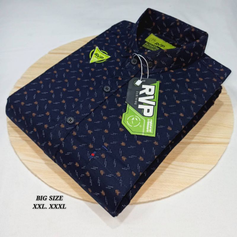 kemeja pria motif jumbo - kemeja pria lengan pendek - kemeja big size