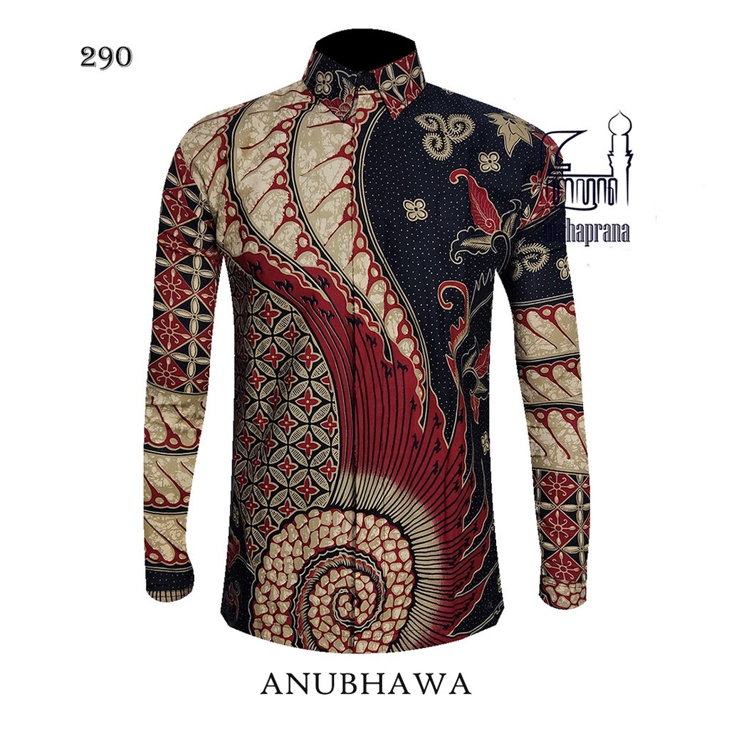 BATIK MAHAPRANA Motif Anubhawa Atasan Kemeja Batik Pria Lengan Panjang Full Furing MHP-290