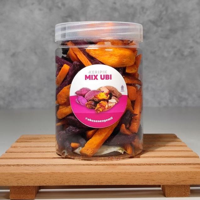 

KERIPIK MIX UBI CRISPY PREMIUM 750ml | KERIPIK UBI MADU, UBI UNGU Best Seller