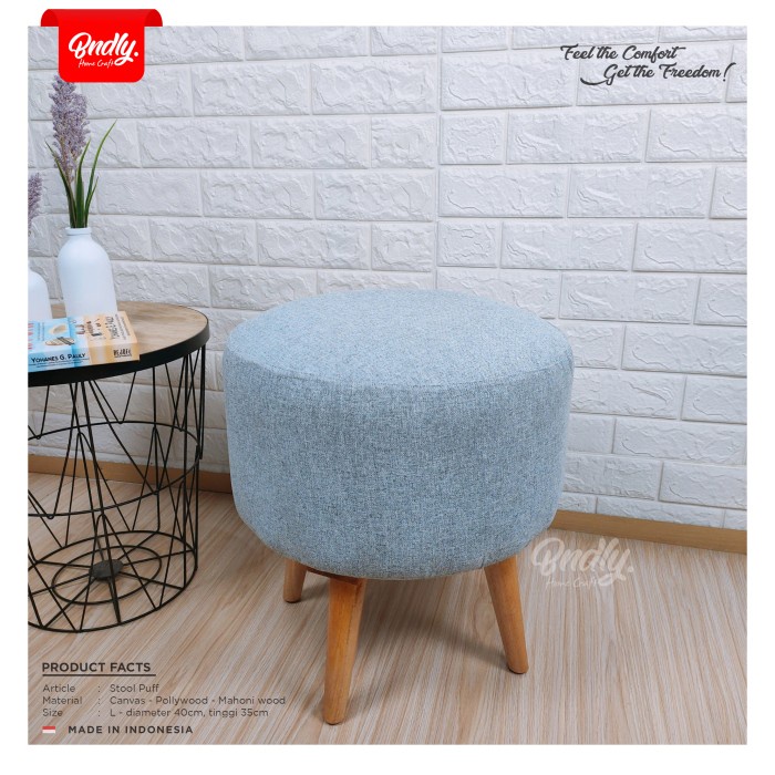 Best Seller Stool Puff Kursi Bangku Sofa Bulat Bndly. Dewasa / Medium