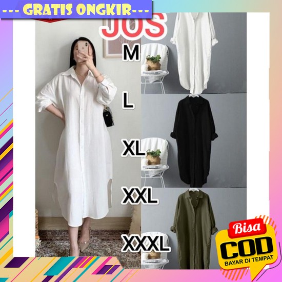 By Moca Selfo Blouse Baju Atasan Polos Super Jumbo Oversize Ld130 Import Quality Tunik Crincle Airfl