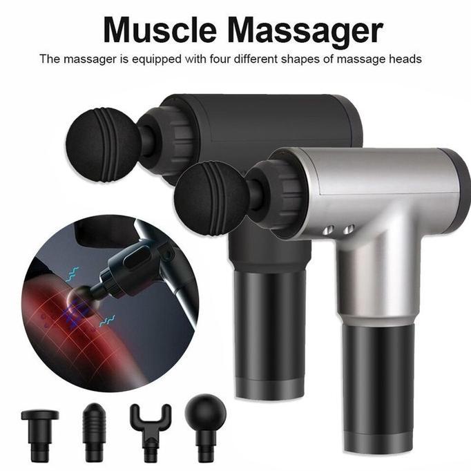 Alat Pijat Getar Elektrik Portable Wireless Muscle Fascial Massage Gun