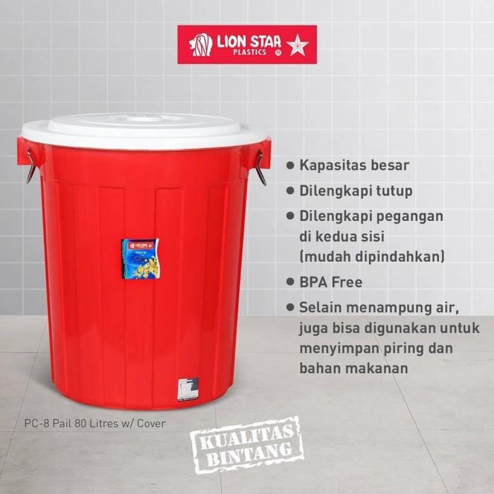 Ember Lion Star Ember Besar Tong Air Jumbo 80 Liter Pc-8 Tempayan Plastik