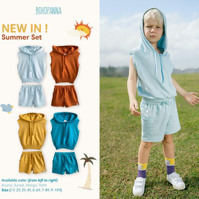 BOHOPANNA Summer Set - Hoodie Anak - Setelan Anak