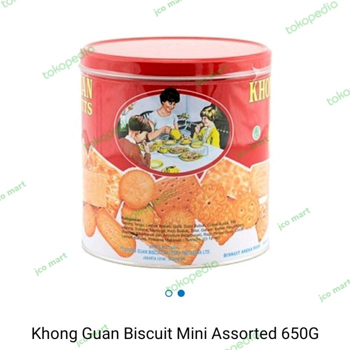 

Khong guan biscuit mini assorted 650gr kaleng