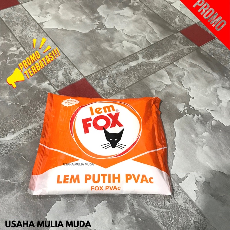 

Lem FOX Lem Putih PVAc Untuk Plamur& kayu netto 350 g & 400gram