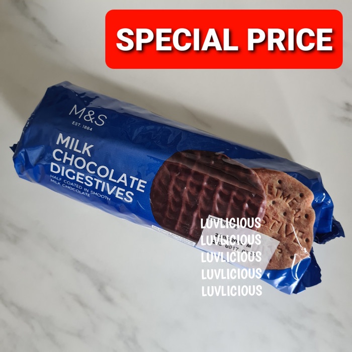 

MARKS & AND SPENCER MILK CHOCOLATE DIGESTIVES BISCUITS BISKUIT COOKIES