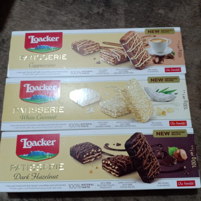 

Loacker Pattiserie 100 Gr White Coconut / Dark Hazel / Cappucino