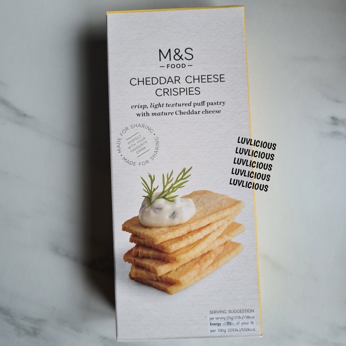 

M&S MARKS & AND SPENCER CHEDDAR CHEESE CRISPIES PUFF PASTRY BISCUITS
