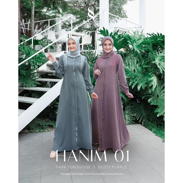 Gamis Premium Hanim 01 Dusty Purple by Seply|Gamis Terbaru 2023|Gamis Polos|Gamis Busui|Gamis Jumbo|