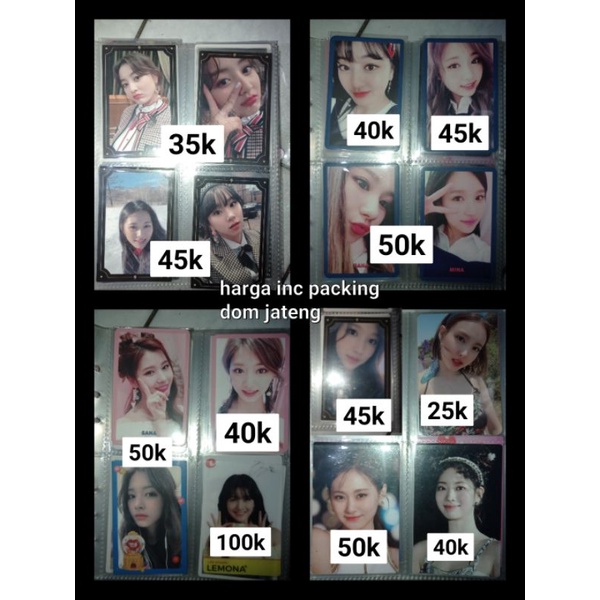 

PhotoCard Twice GG pc nayeon jeongyeon momo sana jihyo mina dahyun chaeyoung tzuyu