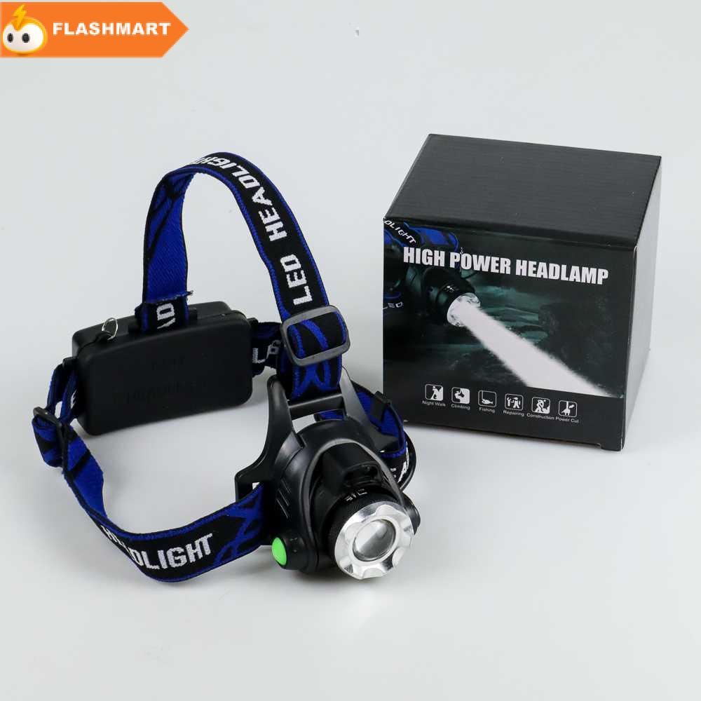 FLASHMART Senter Headlamp 1 LED Cree XM-L T6 3000 Lumens - AHT404