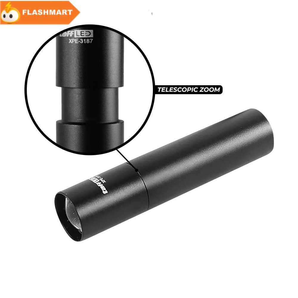 FLASHMART Senter LED Mini Rechargable Telescopic Zoom XPE - 3187