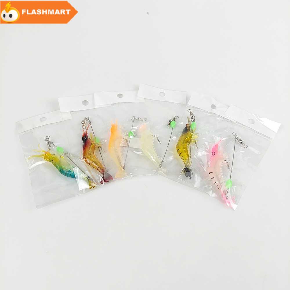 FLASHMART  Umpan Pancing Udang Kecil Luminous Shrimp Soft Bait Lure