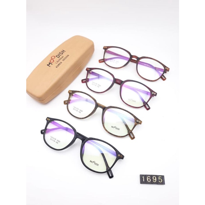 Free Lensa Minus - Kacamata Korea Moodish Original Vintage Wood
