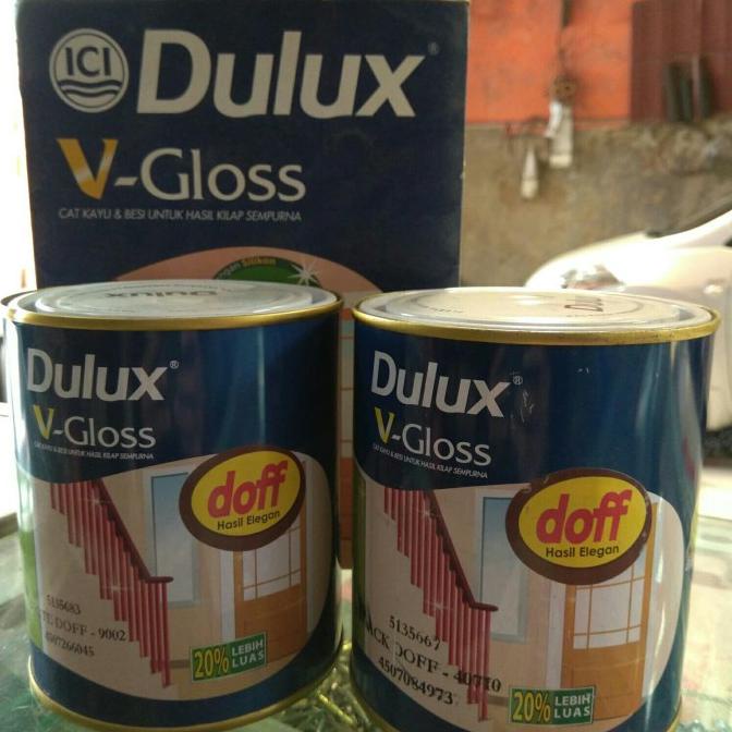 Sale Cat Minyak Dulux V-Gloss / Cat Minyak Kayu Dan Besi Hitam/Putih Doff Termurah