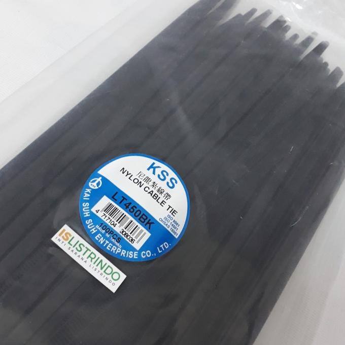 

KABEL TIS KABEL TIES CABLE TIE PENGIKAT KABEL KSS LT - 450 BK