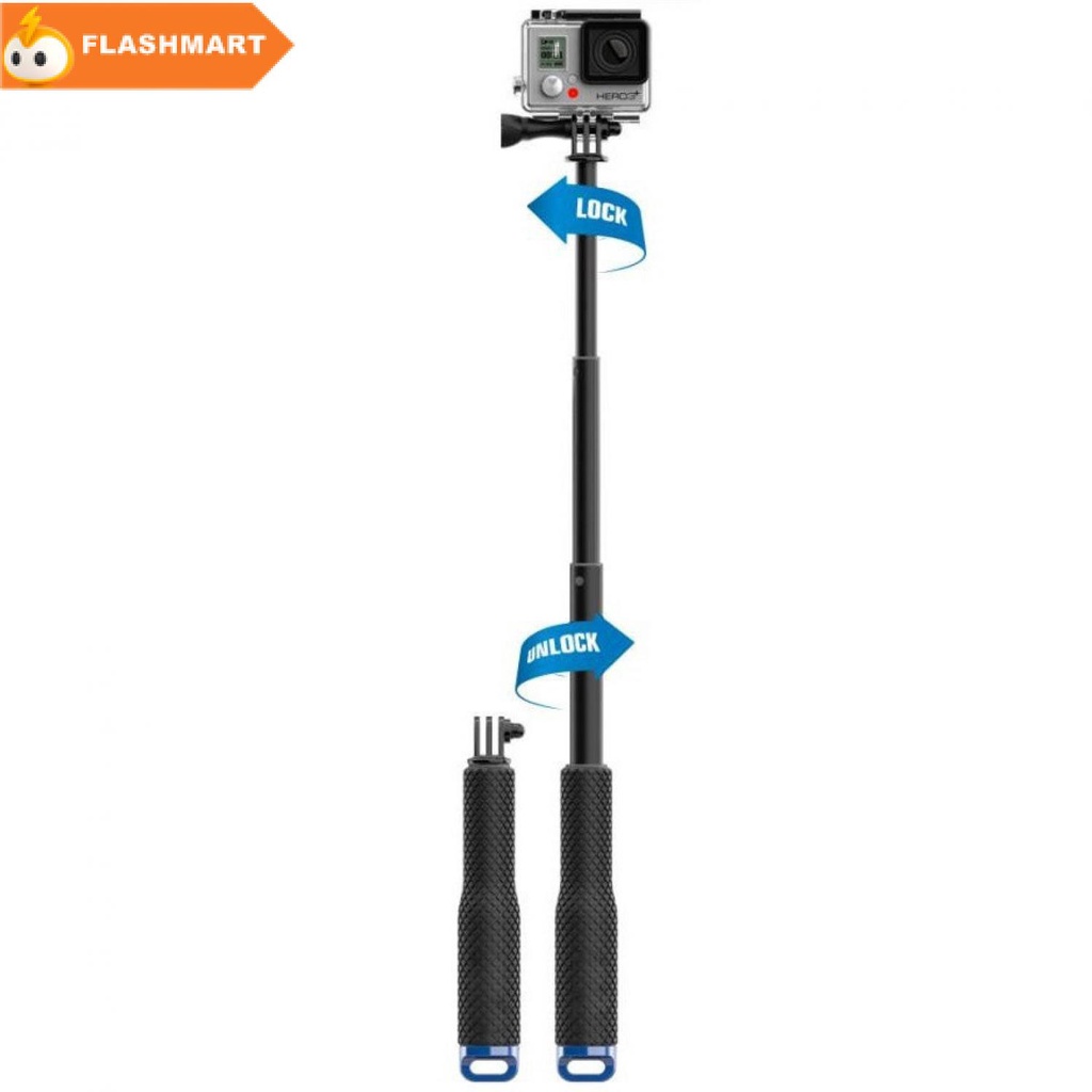 FLASHMART GoEasy Metal Lid Pov Extendable Pole Monopod GoPro Xiaomi Yi - 160418