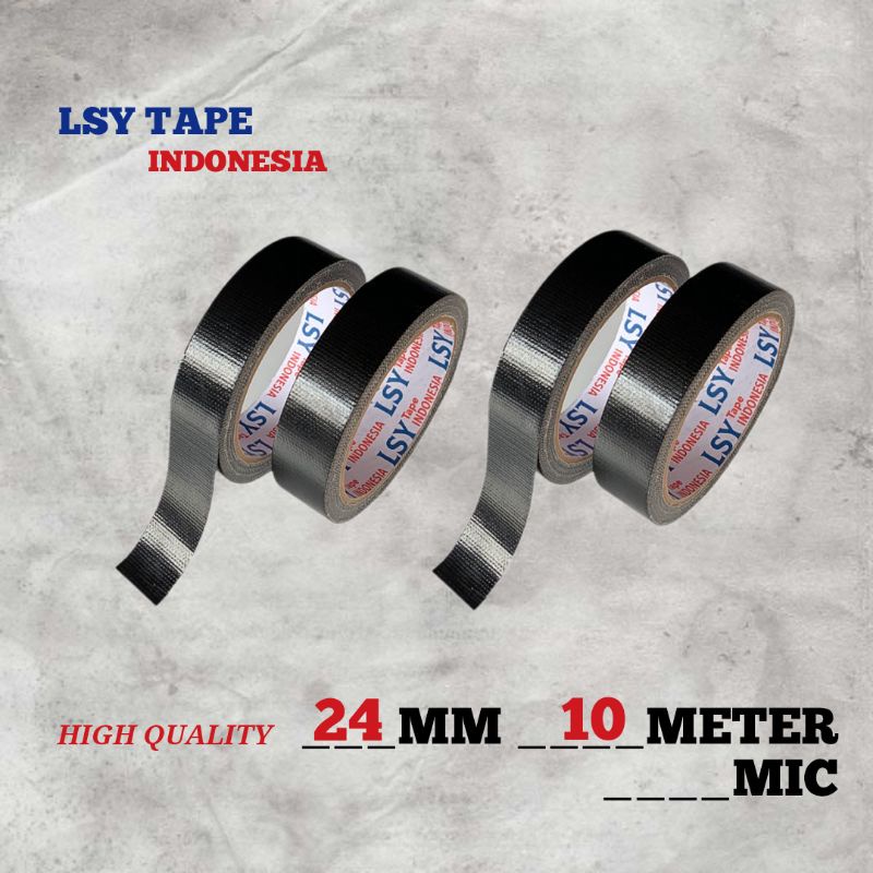 

lakban kain warna hitam / cloth tape 24mm x 10meter full LSY TAPE INDONESIA