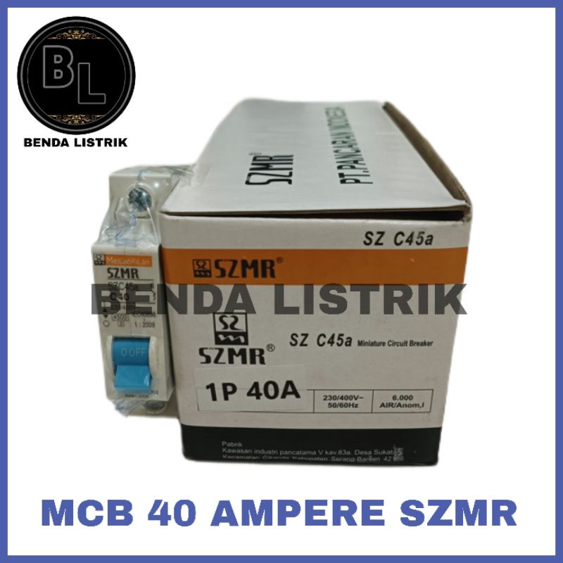 MCB Listrik 1 Phase 40a SZMR SNI