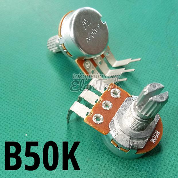 B50k Potensio A-Plus Vertikal Mono Pendek Potensiometer 50kB Elan73c Berkualitas
