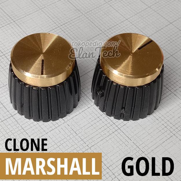 Knob Potensio Marshall Clone Gold Knop Ampli - Efek Gitar Elan73c Segera Beli
