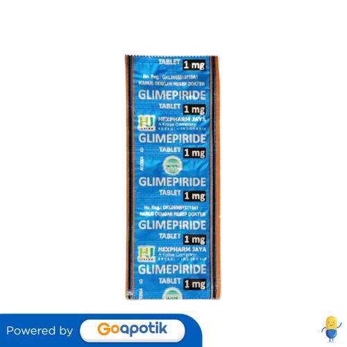 GLIMEPIRIDE HEXPHARM 1 MG STRIP 10 TABLET
