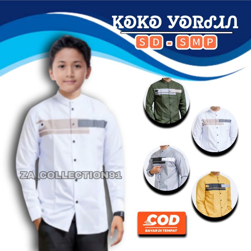 Baju koko anak remaja//koko lengan panjang