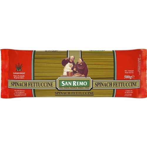 

San Remo Pasta Fettucine Spinach 500gr