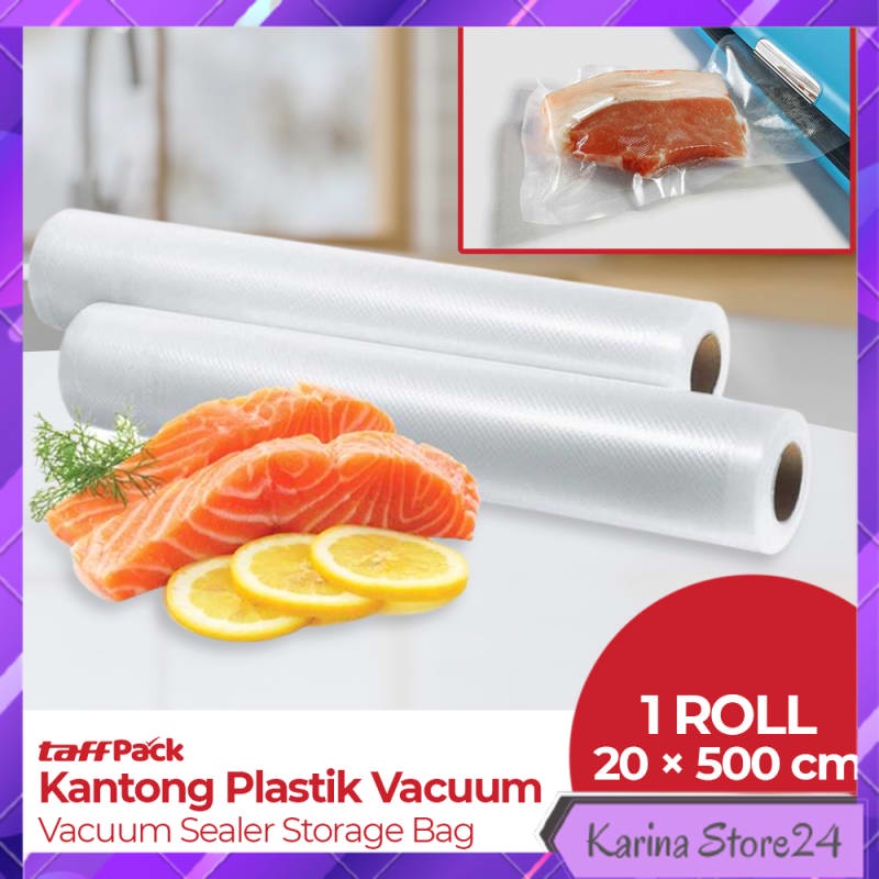 

TAFFPACK KANTONG PLASTIK VACUUM SEALER STORAGE BAG 1 ROLL - HK-07