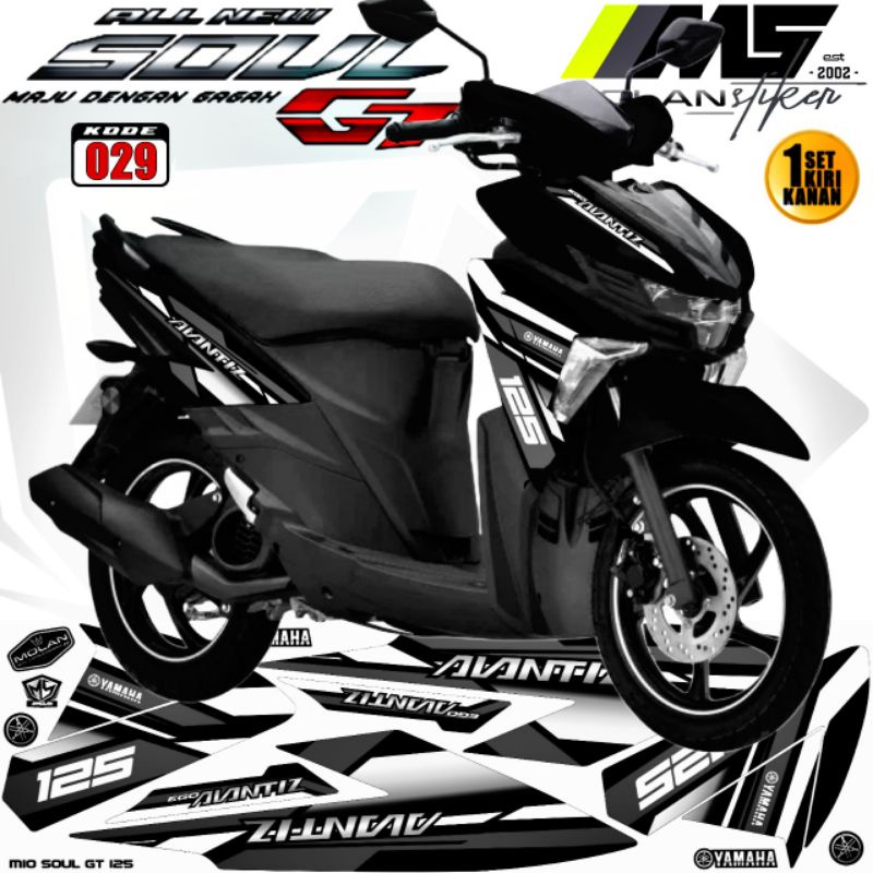 Decal Sticker Striping Variasi Mio Soul Gt 125 2015-2023 New Yamaha Mio Soul Gt 125 Led Yamaha Ego A