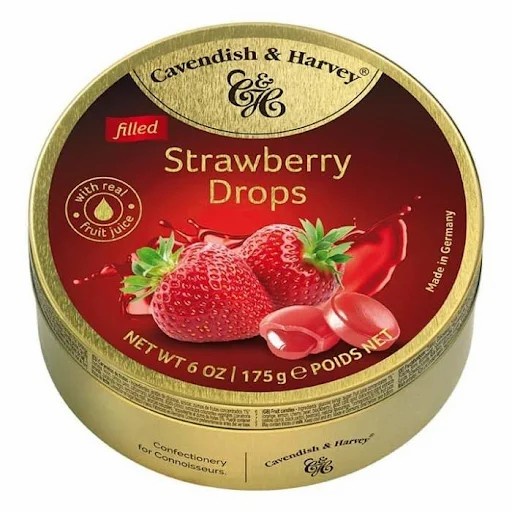 

Cavendish & Harvey Strawberry Drops 175gr Permen Rasa Stroberi