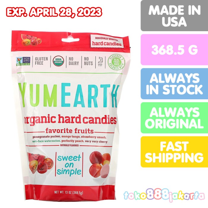 

YUMEARTH ORGANIC HARD CANDIES FAVORITES 368.5 GRAM
