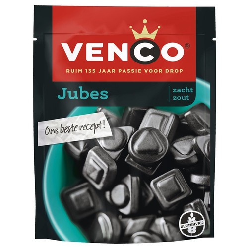 

Permen Venco Jubes Zacht Zout Drop Licorice 225 Gram