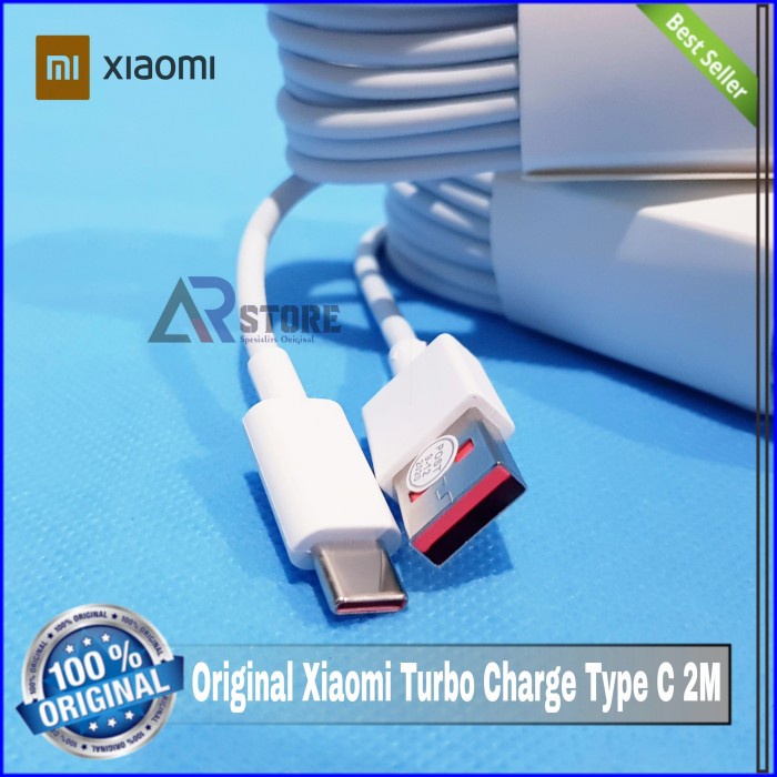 HOT SALE!!! KABEL DATA XIAOMI TURBO CHARGE 2 METER 5A TYPE C ORI XIAOMI ORIGINAL TERLARIS