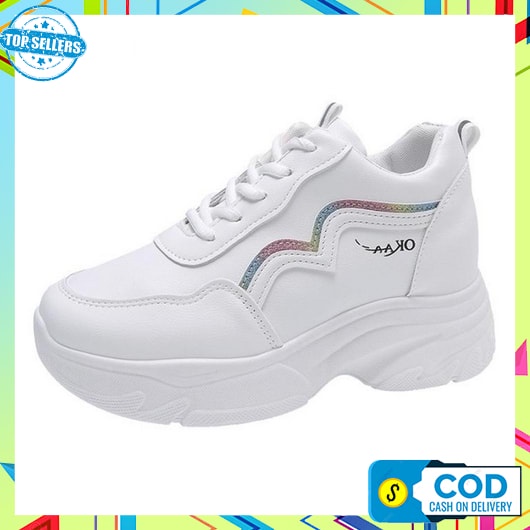 Sepatu Sneakers Olahraga Wanita  Original Keren Cewek Dewasa Terbaru Korea Sepatu Cewek Sneakers Tin