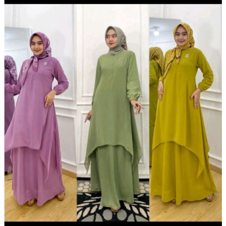 GAMIS MALAYSIA RUNCING BELAH SAMPING