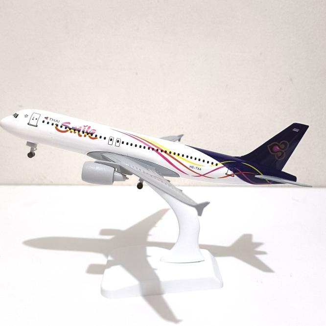 Pesawat Diecast Miniatur Besi Thai Smile Airlines Airbus A320