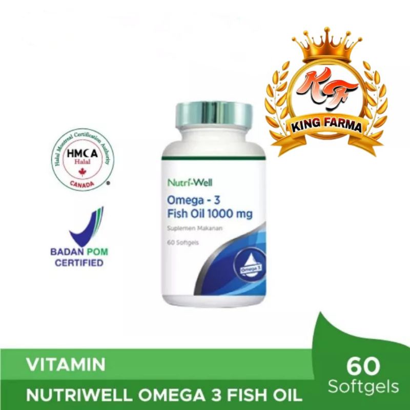Nutriwell Omega 3 Fish Oil 1000 mg ( 60 Softgel) - Nutriwell vitamin d3 - Nutriwell magnesium - nutr