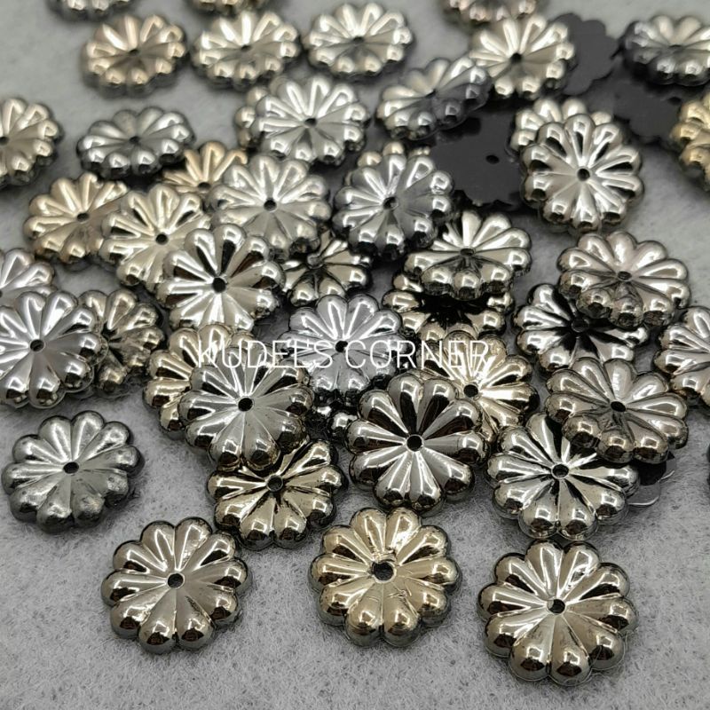 20pcs mote tempel/ mote jahit bunga matahari 12mm/14mm/19mm