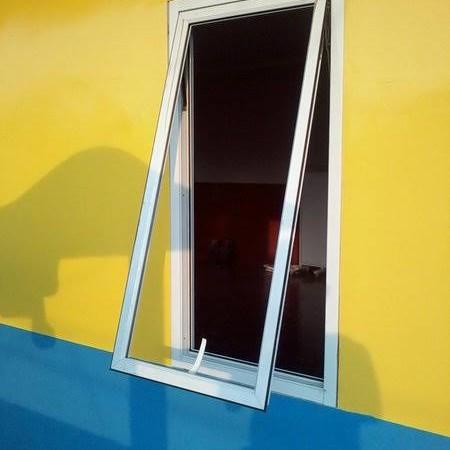 Terlaris Jendela Aluminium 40 X 80 Cm | Jendela Kaca 80X40 Putih Hitam Ready