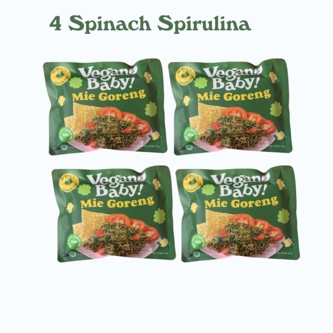 

4PCS Mie Goreng Instant Bayam Spirulina Vegan Vegetarian Sehat Rendah