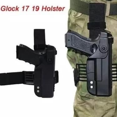 Holster Glock 17 18 19 21 22 23 26 31 Paha Pouch Glock Case Senjata Gl