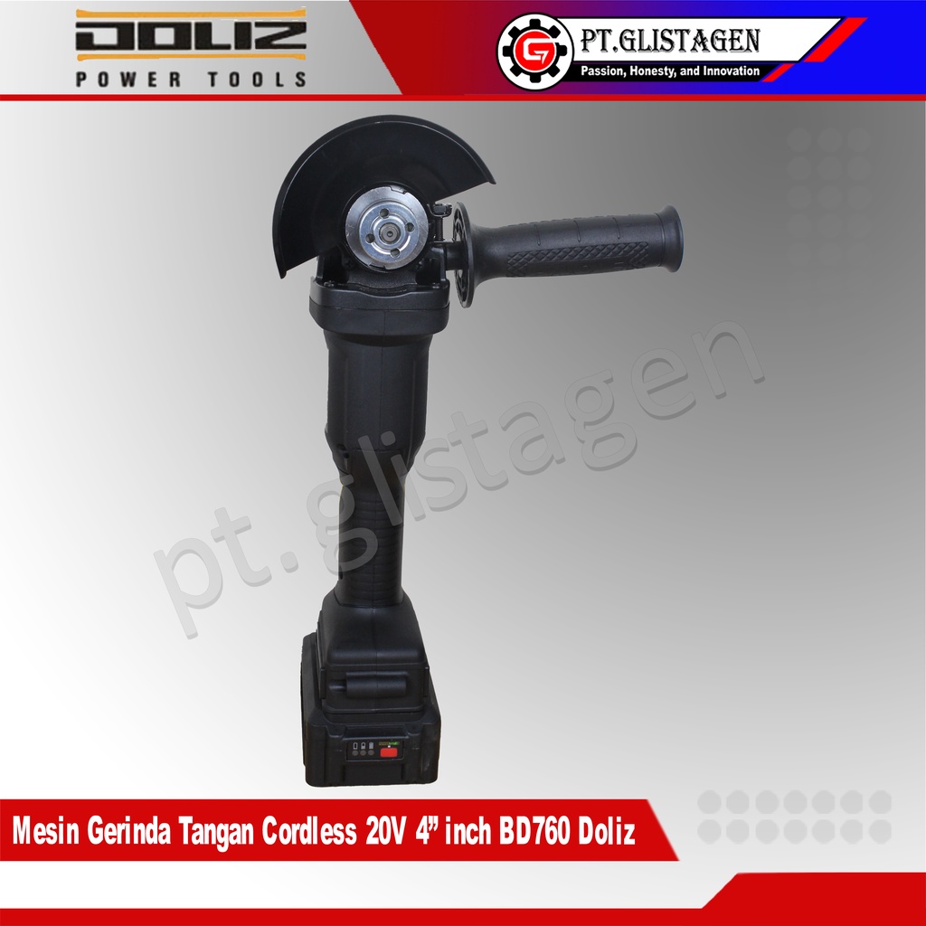 DOLIZ BD760 Mesin Gerinda Gurinda Tangan Baterai Cordless 20V 4&quot; inch