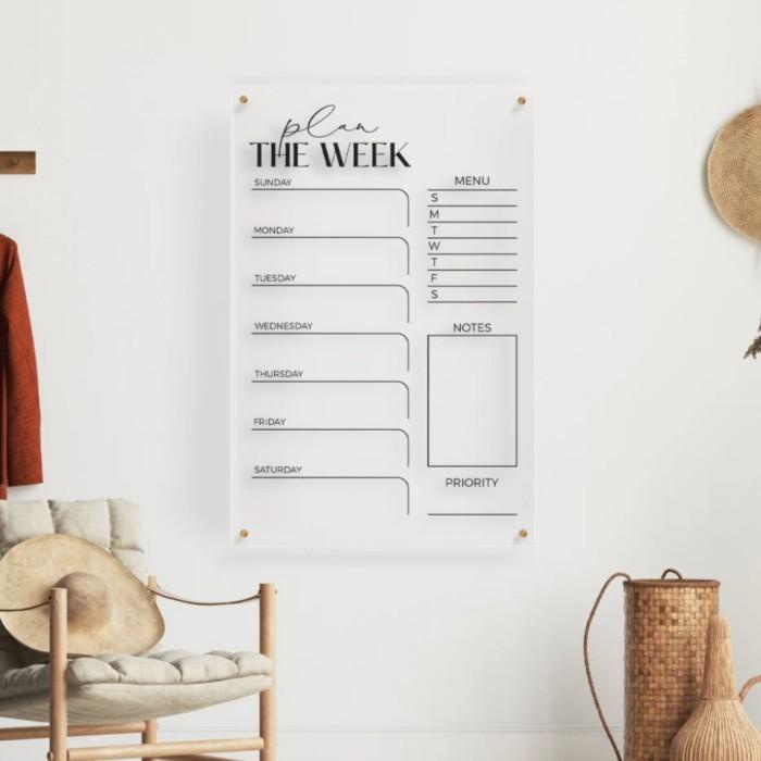 

Daily Planner Akrilik Weekly Planner | Wall Planner Acrylic