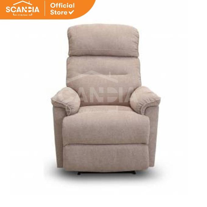 SCANDIA Sofa Recliner 1 Seater Tilbage 82x98x106 Cm - Camel