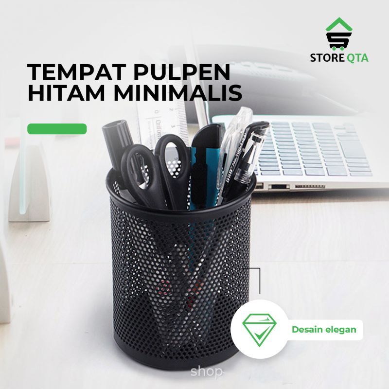 

Rak tempat pulpen bolpoint pensil holder alat tulis kantor jaring bulat anti karat