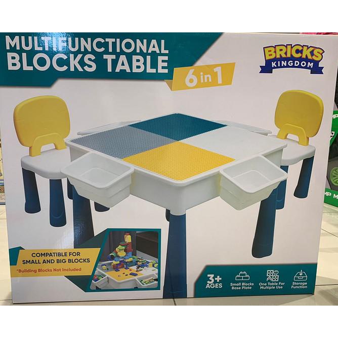 Must Have Sale Mainan: Bricks Kingdom Multifunctional Blocks Table 6In1 Original Terbaru
