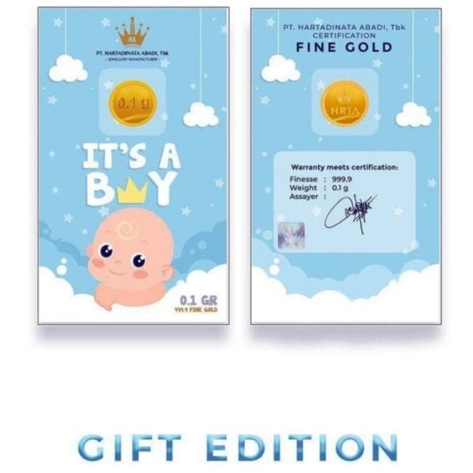 LOGAM MULIA EMAS BABY NEW BORN BOY & GIRL GIFT 99.99%